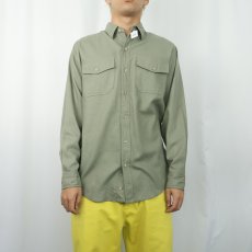画像2: L.L.Bean シルクワークシャツ S (2)