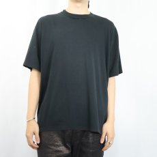 画像2: 90's JERZEES USA製 無地Tシャツ BLACK XL (2)