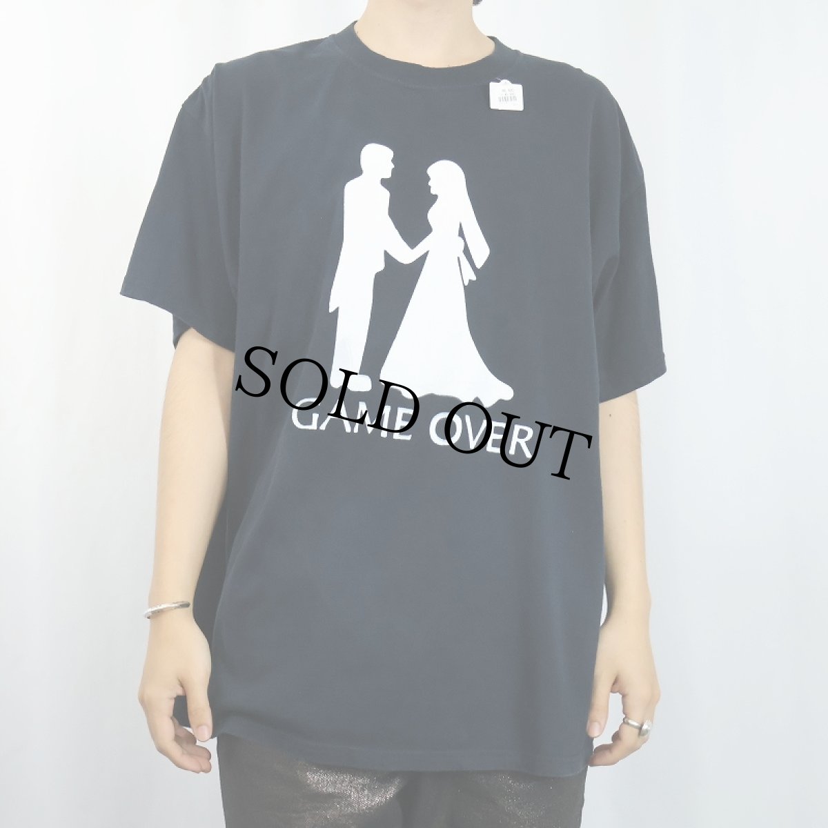 画像2: "GAME OVER" ジョークプリントTシャツ BLACK XL (2)