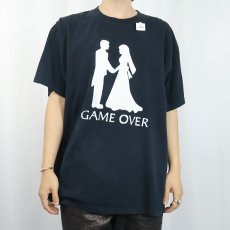 画像2: "GAME OVER" ジョークプリントTシャツ BLACK XL (2)
