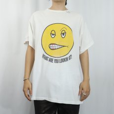 画像2: "What you lookin' at?" スマイルプリントTシャツ (2)