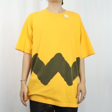 画像2: PEANUTS "Charlie Brown" キャラクタープリントTシャツ XL (2)