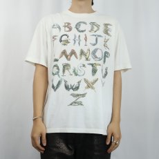 画像2: HARLEQUIN N.G. アニマル アルファベットプリントTシャツ M (2)