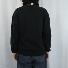 画像3: 90's RUSSELL ATHLETIC USA製 "CLARK VOLLEYBALL" 前V プリントスウェット BLACK M (3)