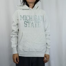 画像2: Champion REVERSE WEAVE "MICHIGAN STATE" プリントスウェットフーディー M (2)