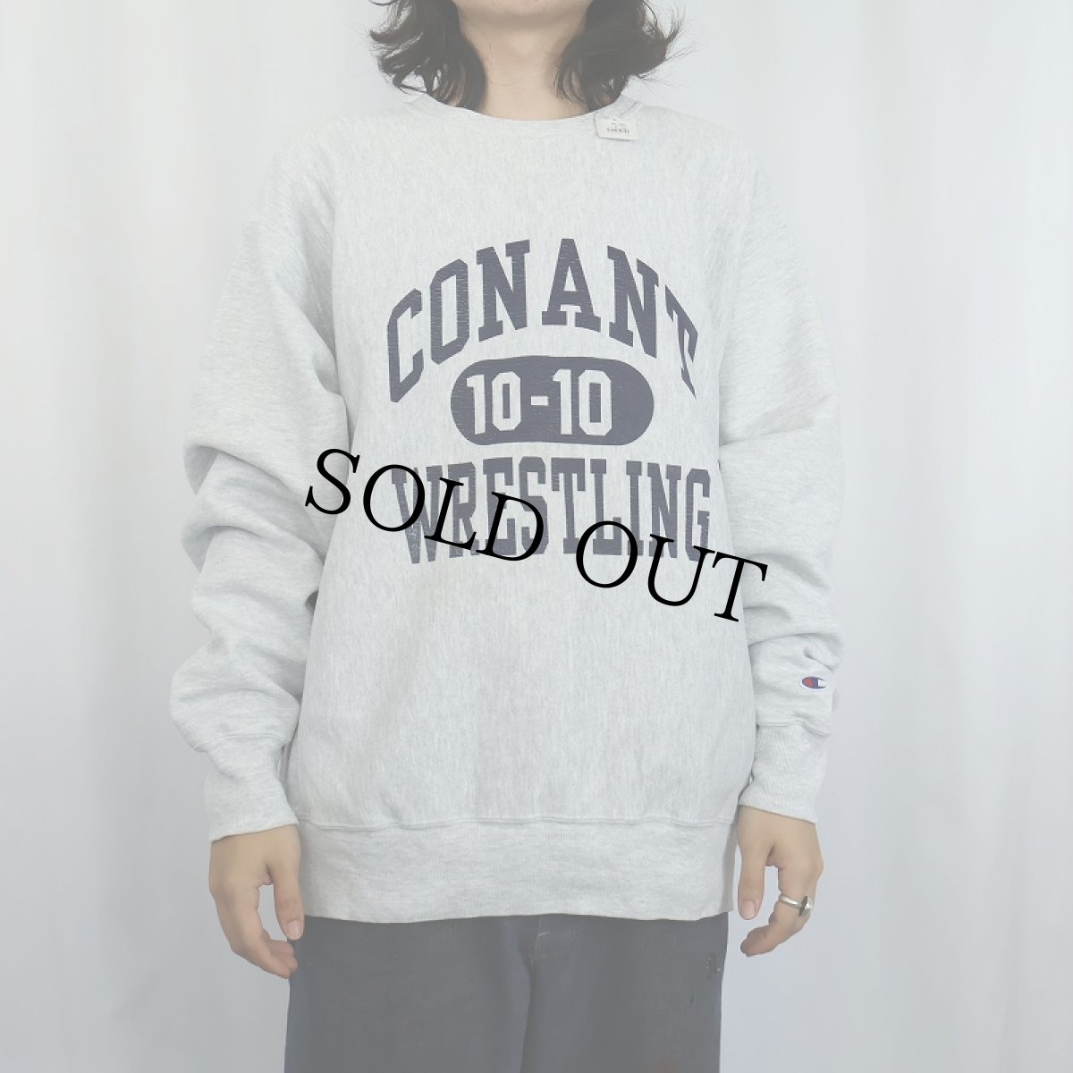 画像2: Champion PREMIUM REVERSE WEAVE "CONANT" プリントスウェット L (2)