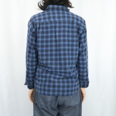 画像3: PENDLETON オンブレーチェック柄 ウールシャツ L (3)