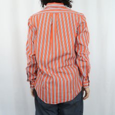 画像3: POLO Ralph Lauren "CUSTOM FIT" ストライプ柄 ボタンダウンコットンシャツ M (3)