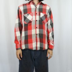 画像2: 70's DEE CEE USA製 バッファローチェック柄 ヘビーネルシャツ M (2)