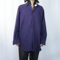 画像2: 70〜80's SWEDISH MILITARY マチ付き ワークシャツ SIZE40 (2)
