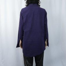 画像3: 70〜80's SWEDISH MILITARY マチ付き ワークシャツ SIZE40 (3)