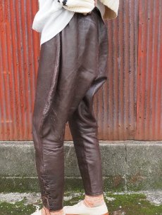 画像4: レザー ジョッパーズパンツ W34 (4)