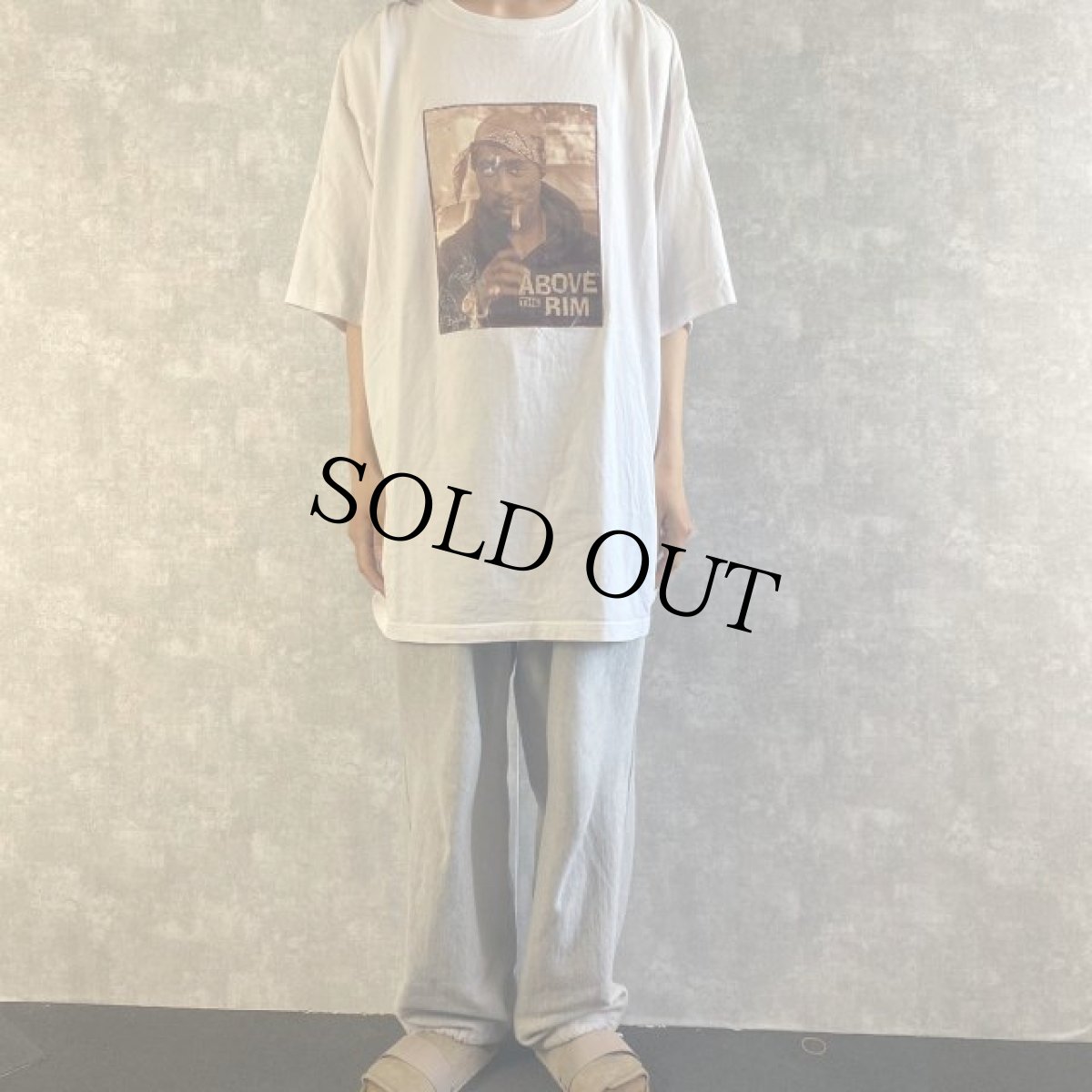 画像2: 90's 2PAC "ABOVE THE RIM" USA製 ラメプリント 映画Tシャツ XXXL (2)