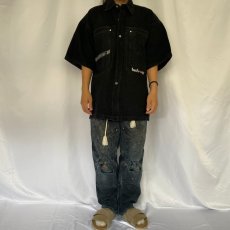 画像2: HEDZ・UP ブラックデニムジャケット XL (2)