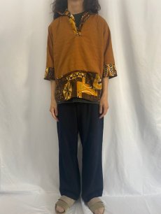 画像2: 60's〜70's TOHKI HAWAII イタリアンカラーシャツ (2)