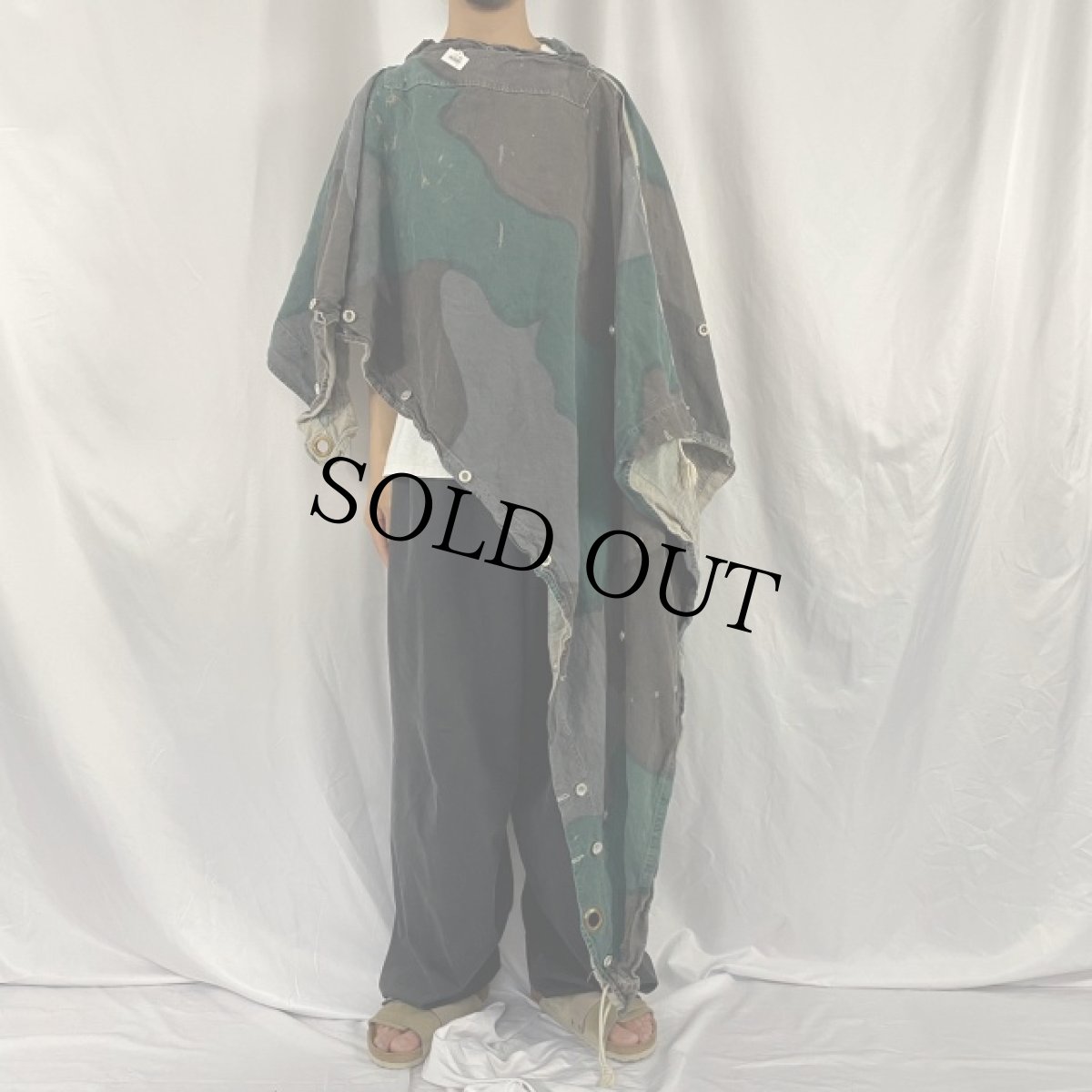 画像3: VINTAGE スウェーデン軍 ツェルト地スナイパーケープ (3)