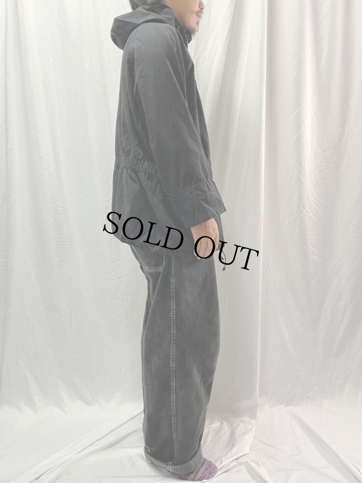 画像3: 東ドイツ軍 コットンアノラックパーカー 後染めBLACK (3)