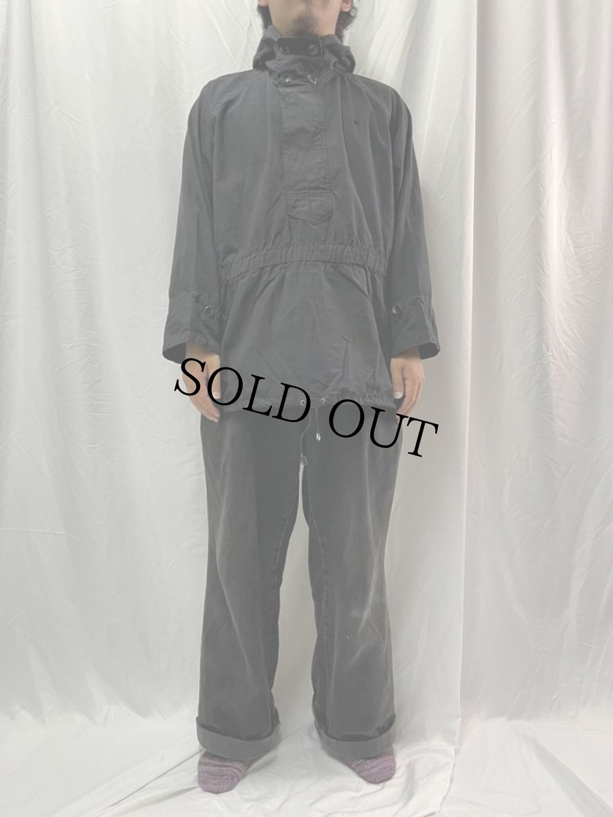 画像2: 東ドイツ軍 コットンアノラックパーカー 後染めBLACK (2)