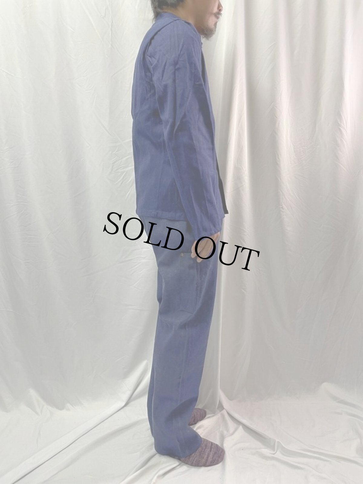 画像5: 60〜70's EURO sorglos MONTEURSTOLZ デニムカバーオール/デニムパンツ SETUP DEADSTOCK SIZE44 (5)