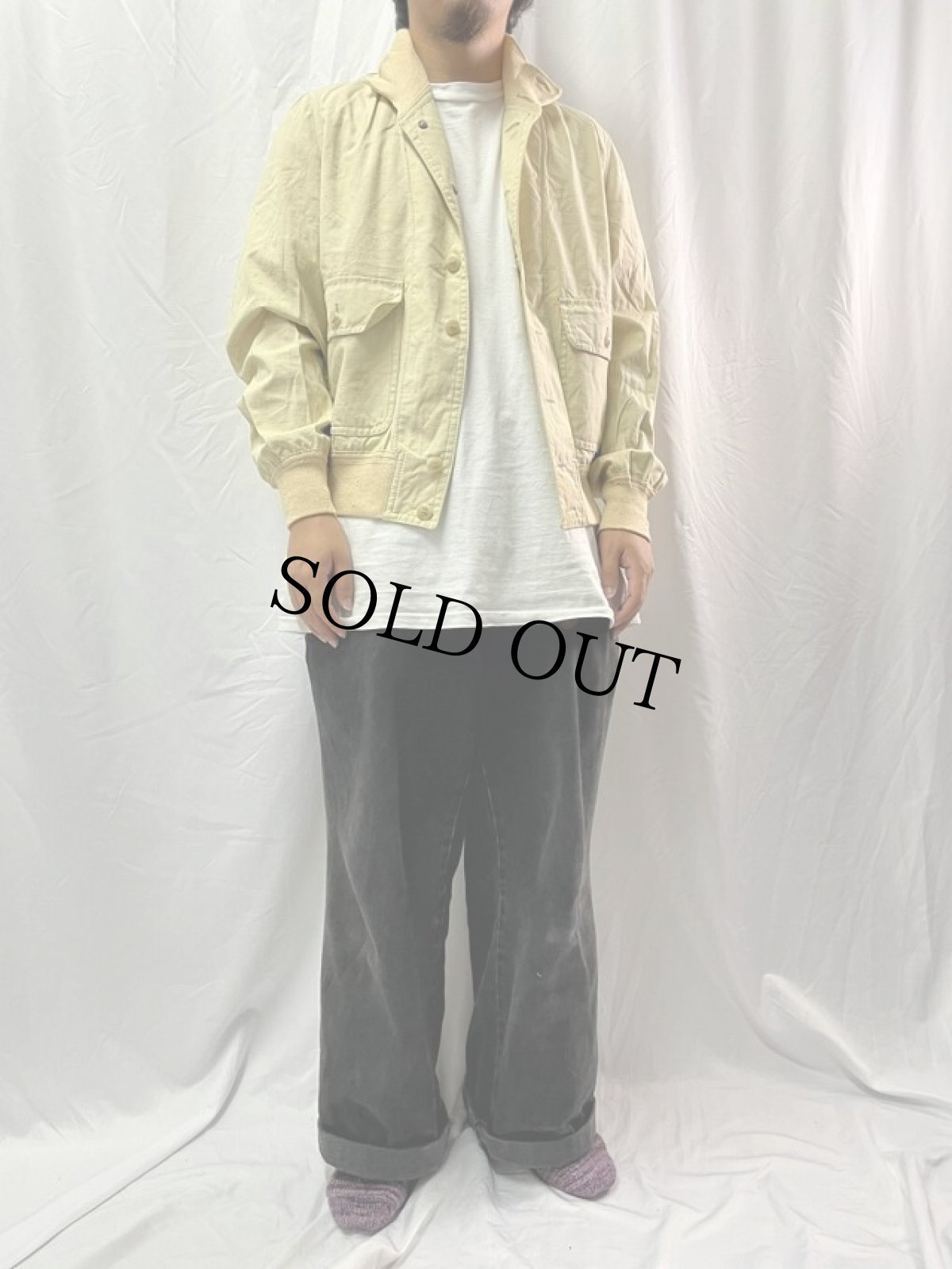 画像2: VINTAGE Schiatti&Co ITALY製 MILITARY TYPE コットンジャケット (2)