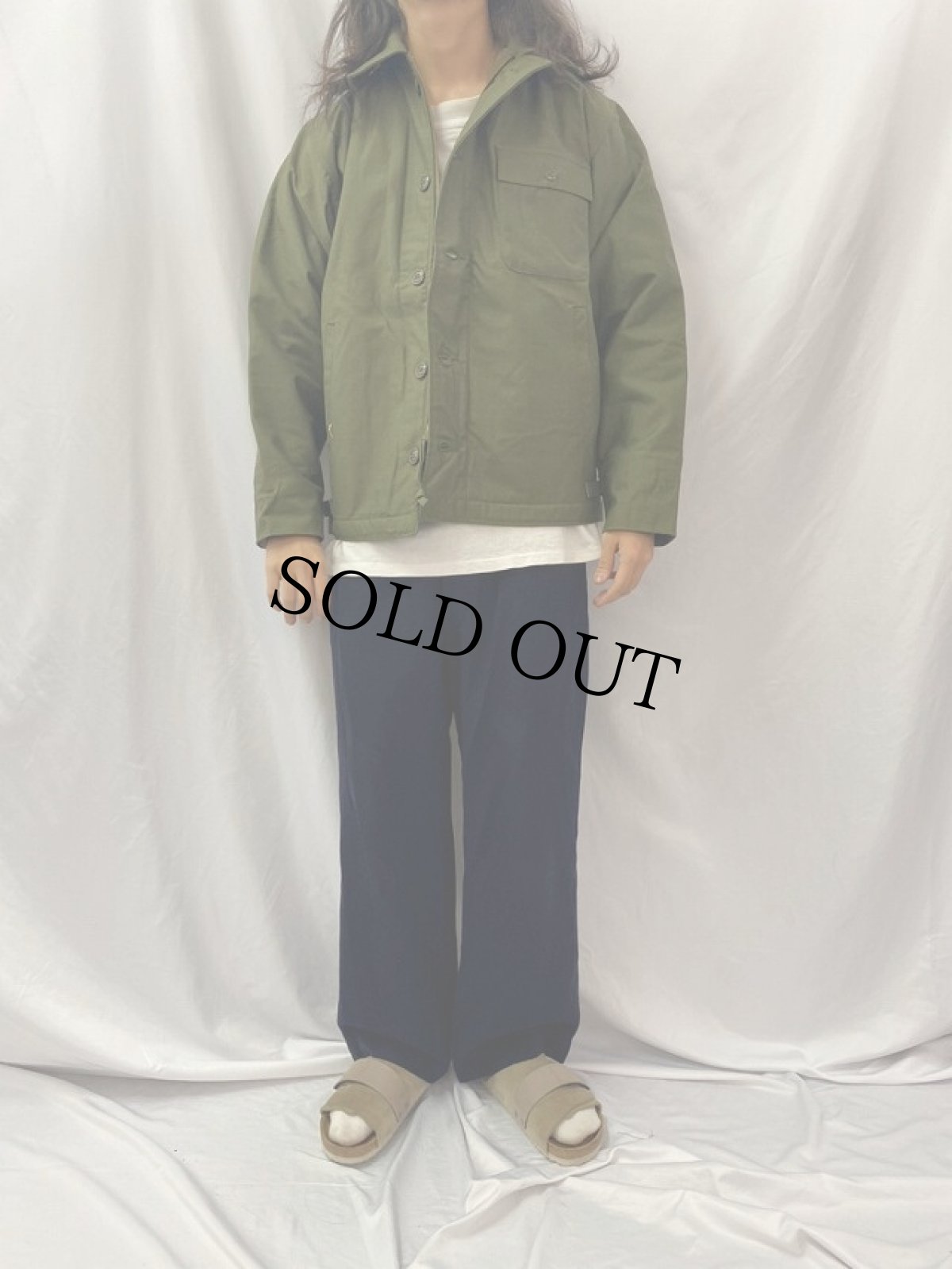 画像2: 80's U.S.NAVY A-2 デッキジャケット DEADSTOCK MEDIUM (2)