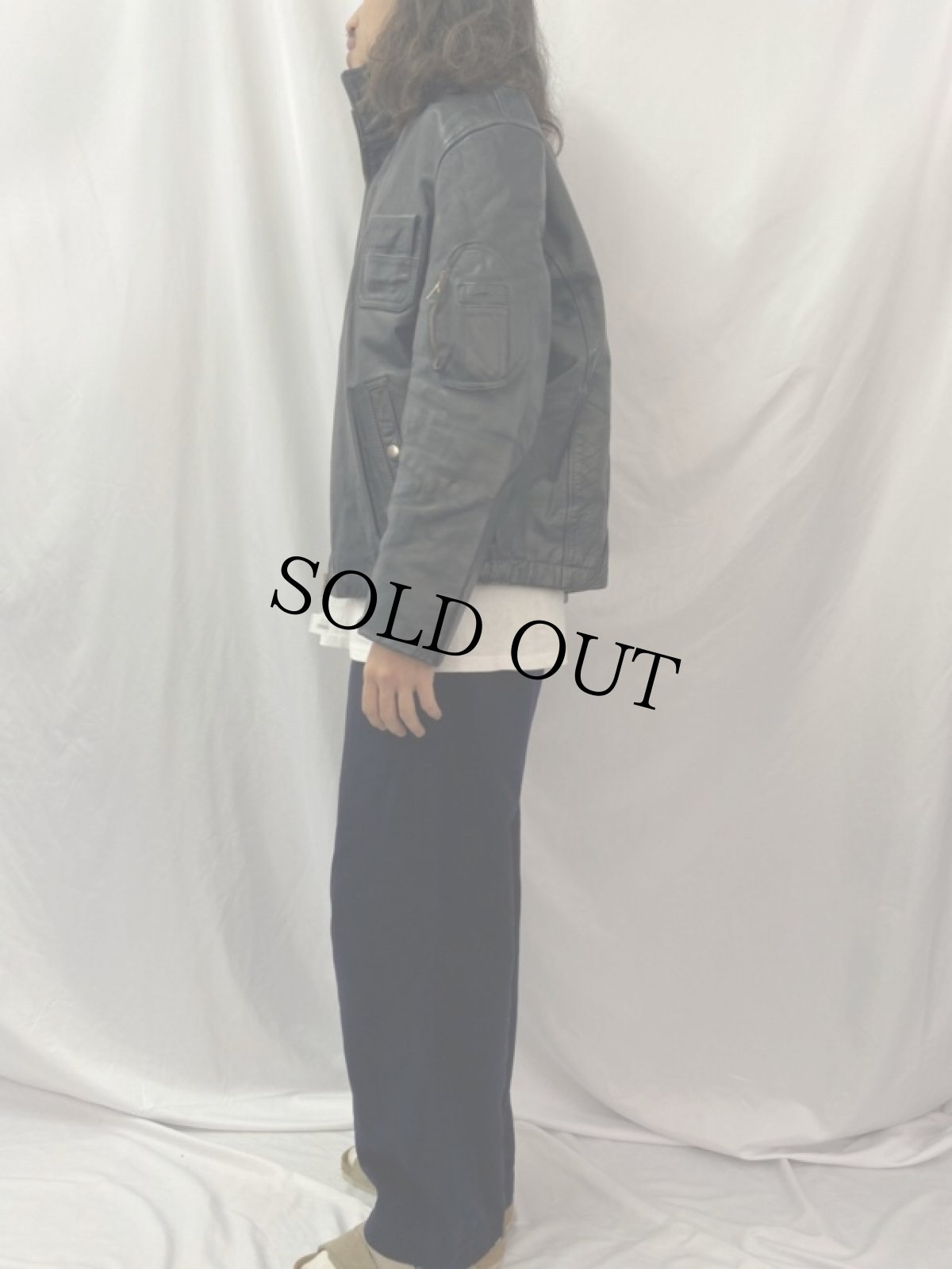 画像3: 80's FRENCH AIR FORCE "ATLAS" K6 レザーフライトジャケット 58 (3)