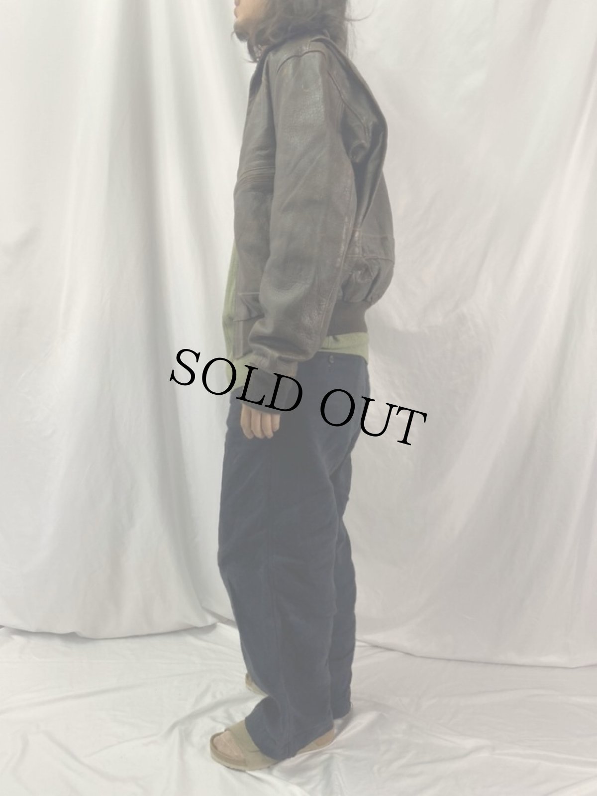 画像3: 70〜80's Schott USA製 レザーフライトジャケット 44 (3)