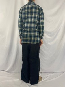 画像4: 【SALE】 60's Sears PILGRIM チェック柄 マチ付きウールシャツ SM (4)