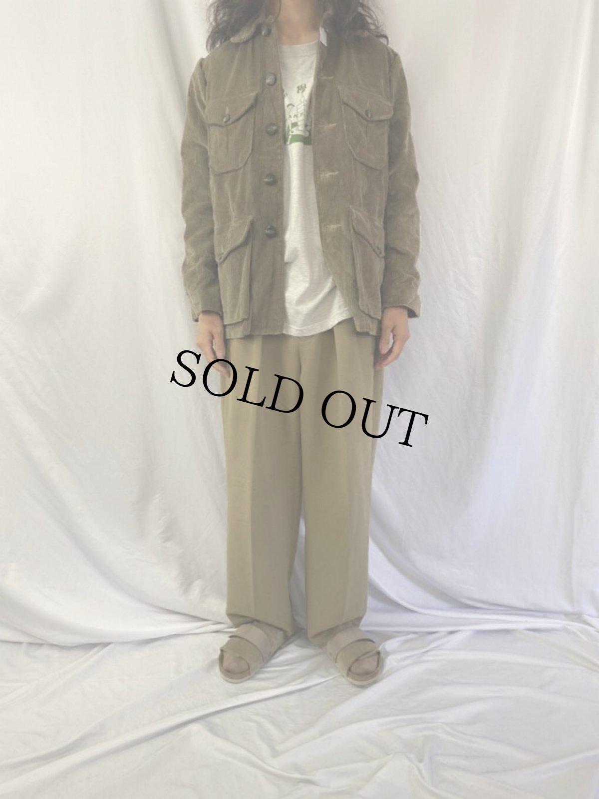 画像2: 50's Woolrich ブランケット付き コーデュロイハンティングジャケット 36 (2)