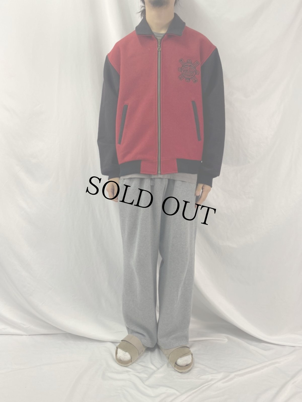 画像2: 90's USA製 PENDLETON ネイティブデザイン ウールジャケット タグ付き未使用 L (2)