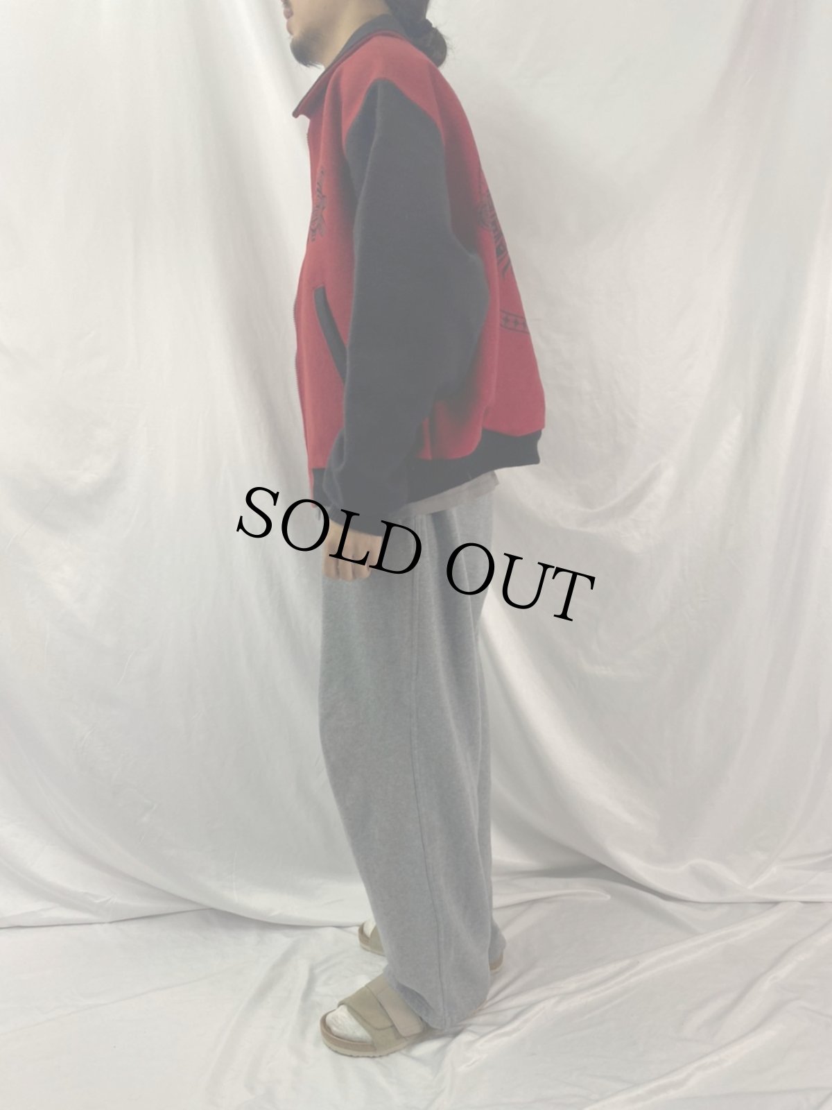 画像3: 90's USA製 PENDLETON ネイティブデザイン ウールジャケット タグ付き未使用 XL (3)