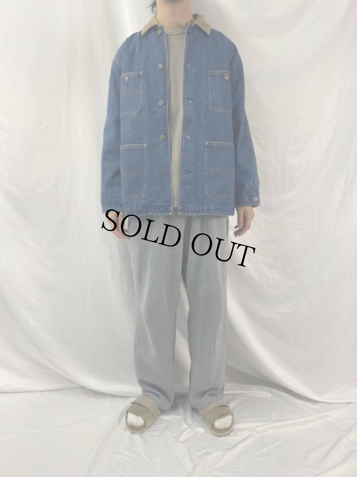 画像2: 80's RALPH LAUREN デニムカバーオール L (2)