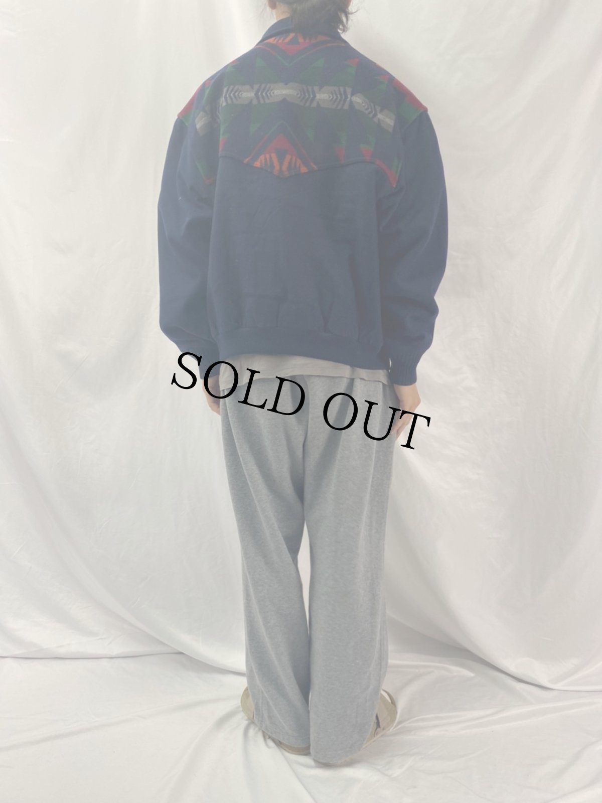 画像4: 90s USA製 PENDLETON ネイティブ柄 ヨーク切り替え ウエスタンジャケット L (4)