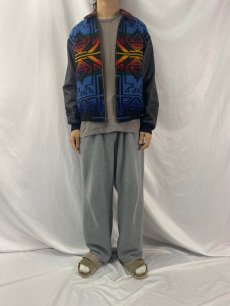 画像2: 90's PENDLETON レザー切り替えジャケット  (2)