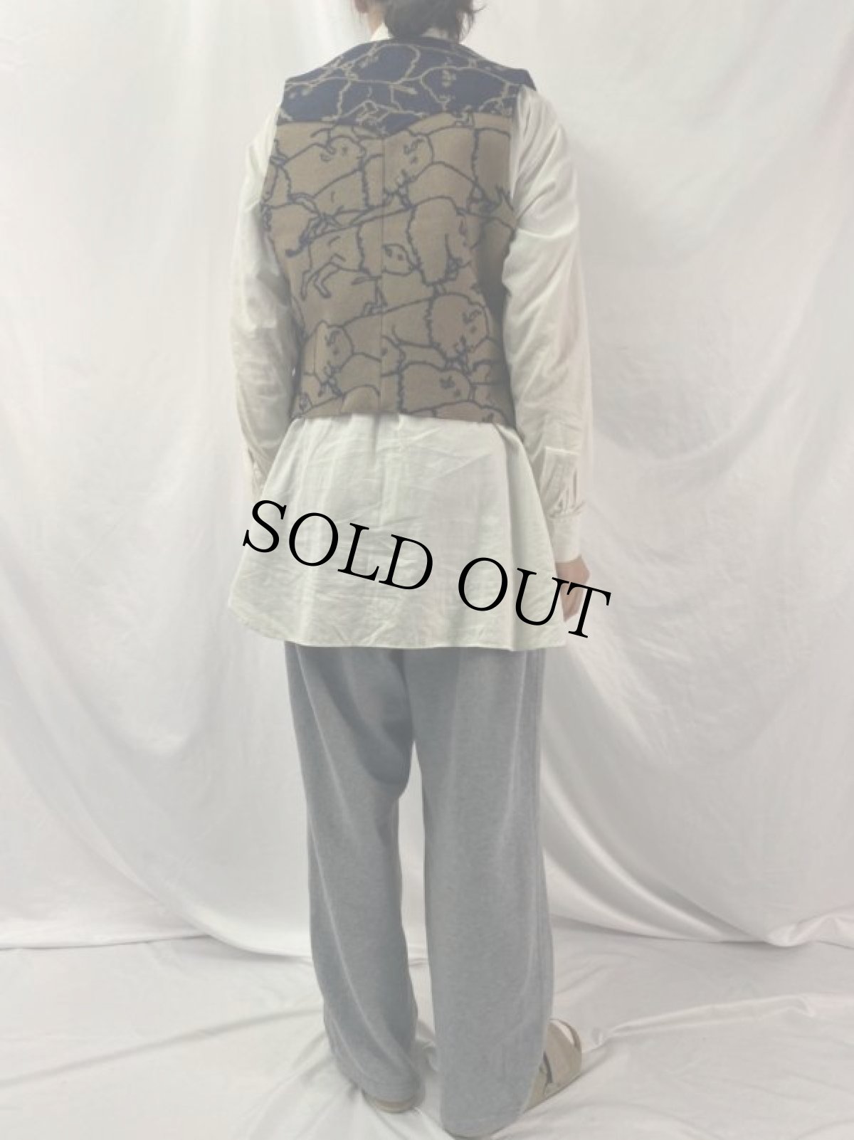 画像4: 90's PENDLETON USA製 バイソン柄 ウエスタンベスト 38 (4)