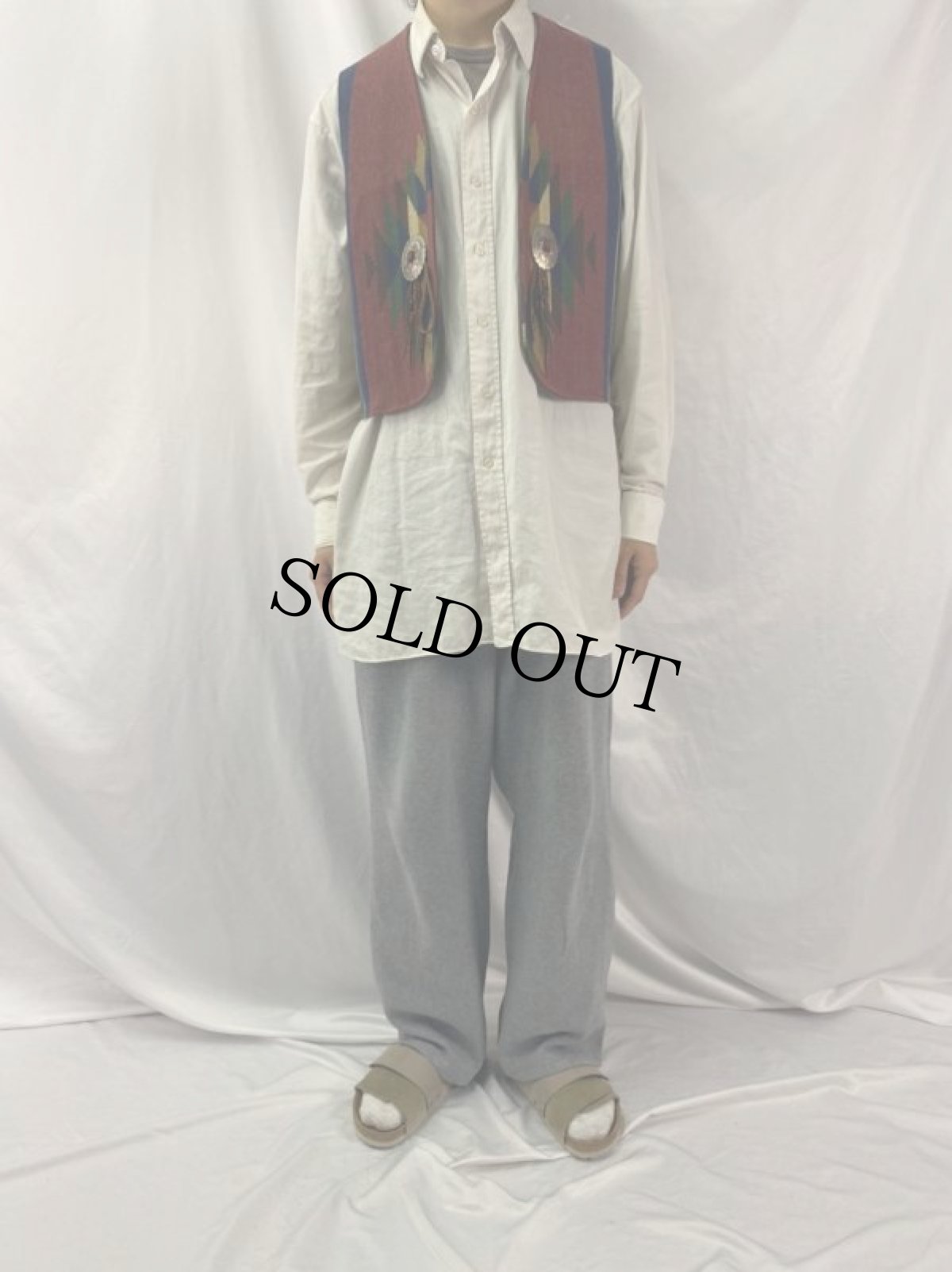 画像2: コンチョボタン付き チマヨベスト (2)