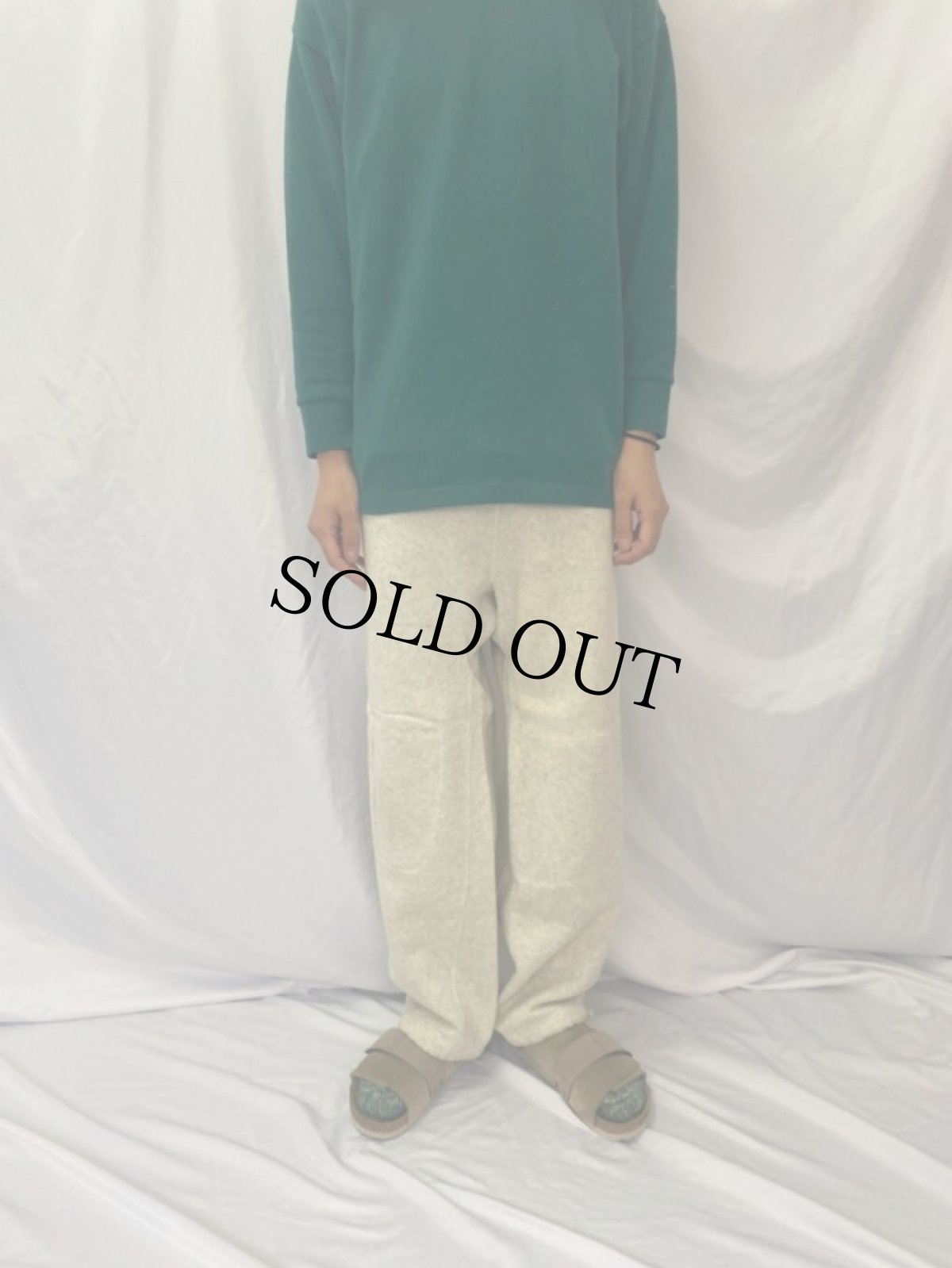 画像2: 40's U.S.NAVY ダブルニー スウェットパンツ L (2)