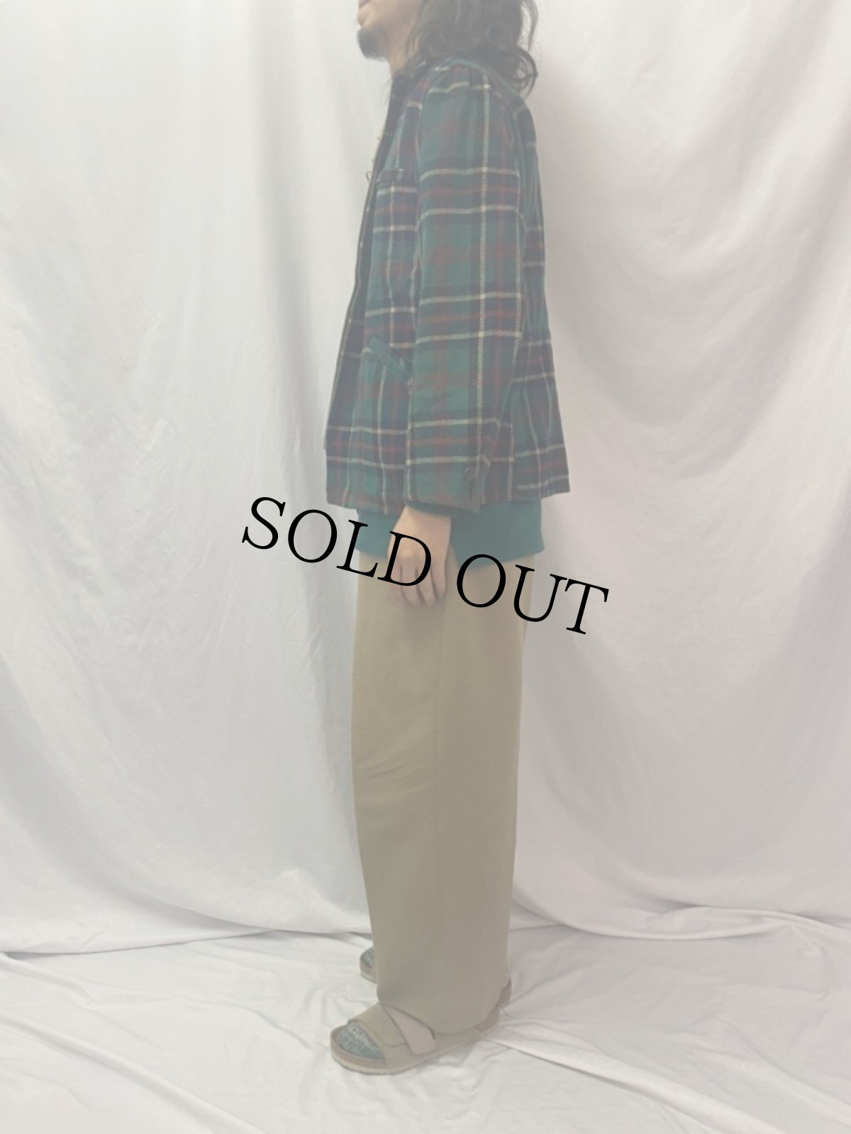 画像3: 50〜60's SPORTCLAD チェック柄 ウールジャケット (3)