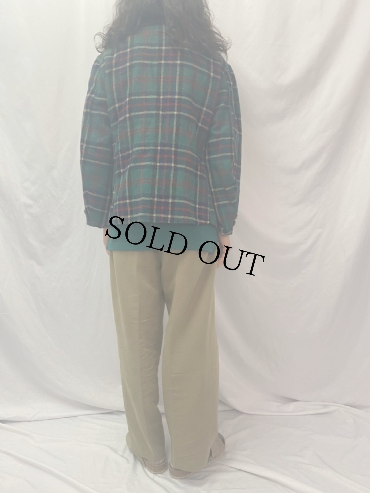 画像4: 50〜60's SPORTCLAD チェック柄 ウールジャケット (4)