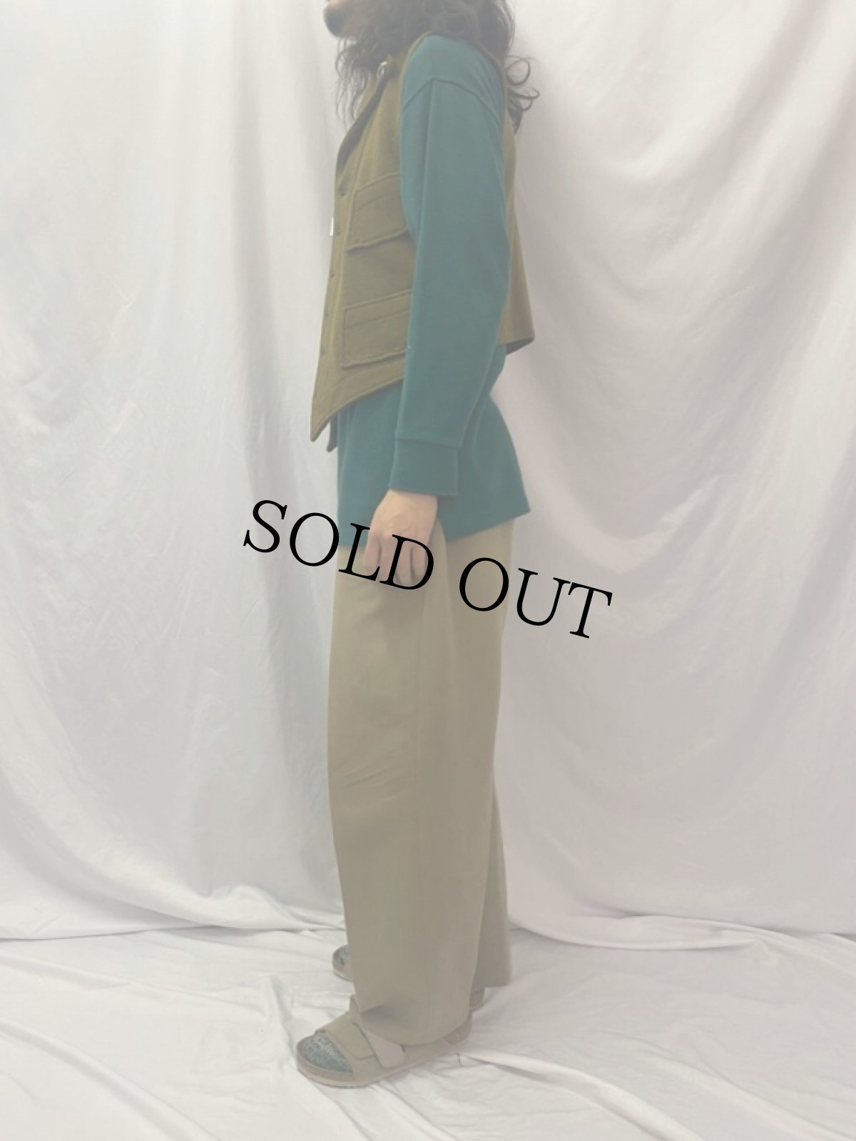 画像3: 30's 牙モチーフ付き ウールベスト (3)