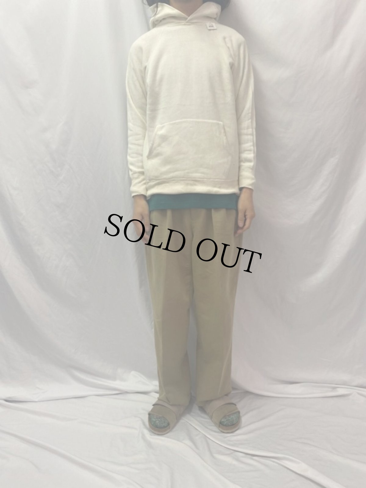 画像2: 60's 無地スウェットフーディ M (2)