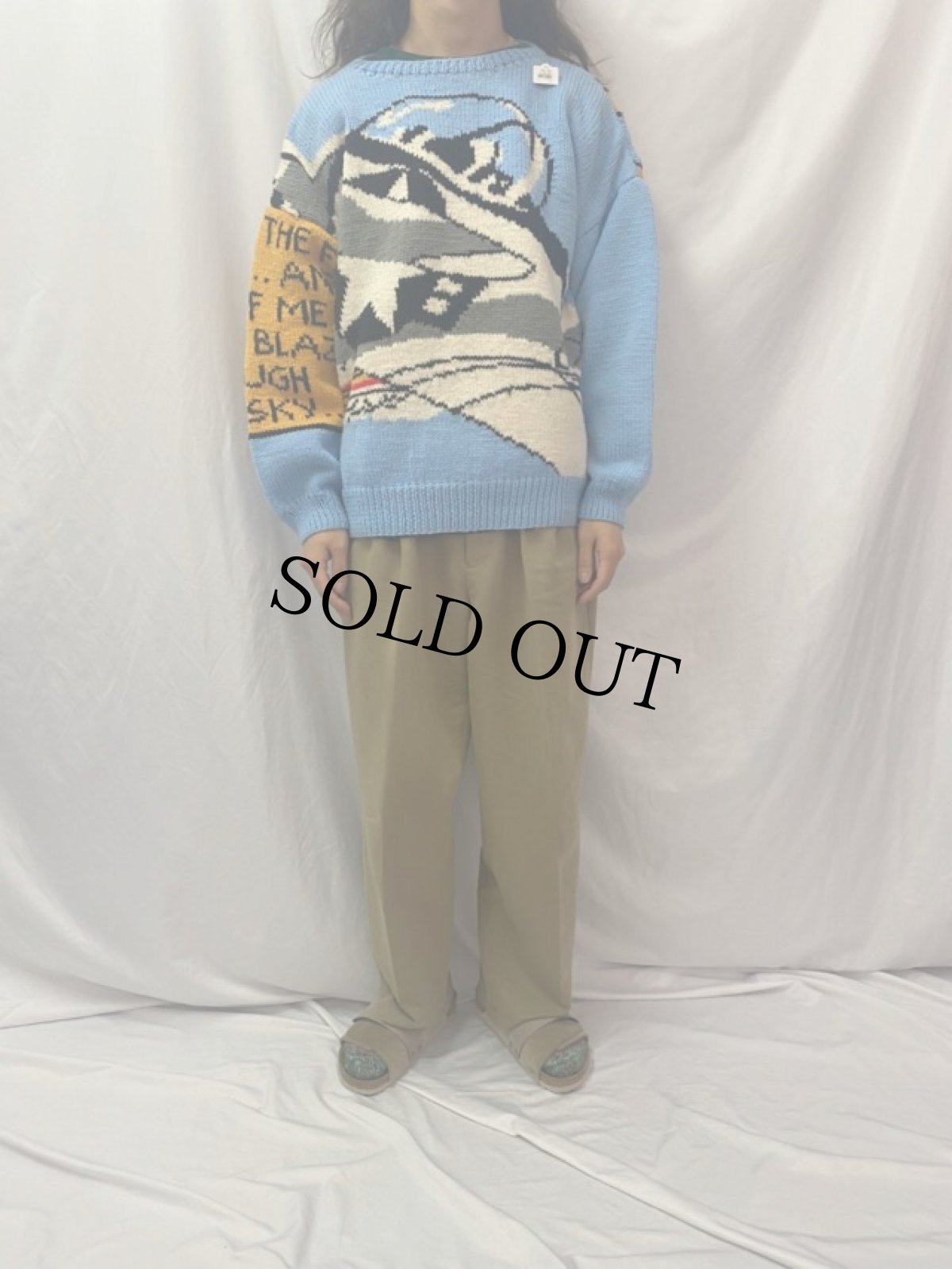 画像3: リキテンシュタイン 柄編みニットセーター (3)