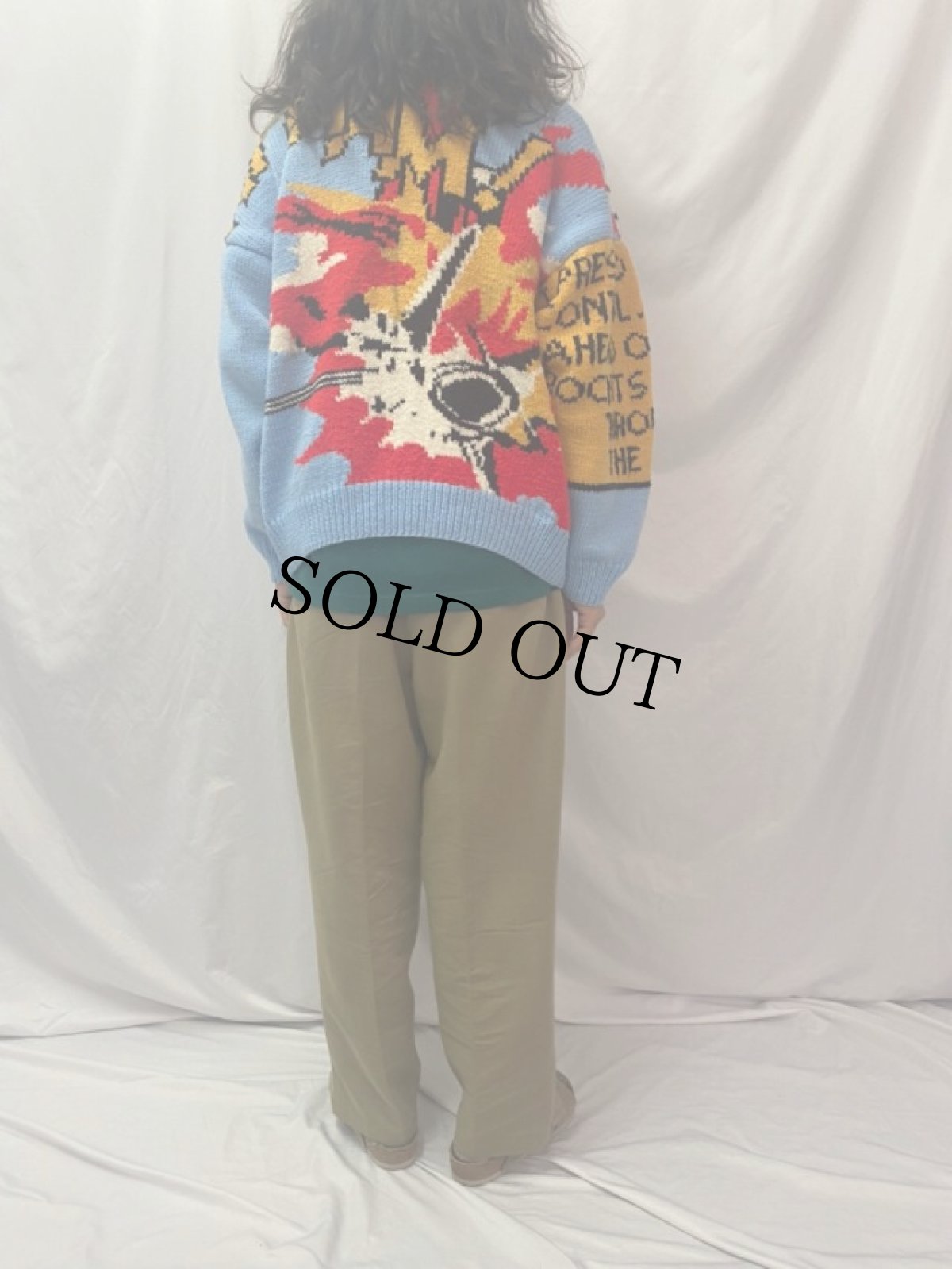 画像5: リキテンシュタイン 柄編みニットセーター (5)