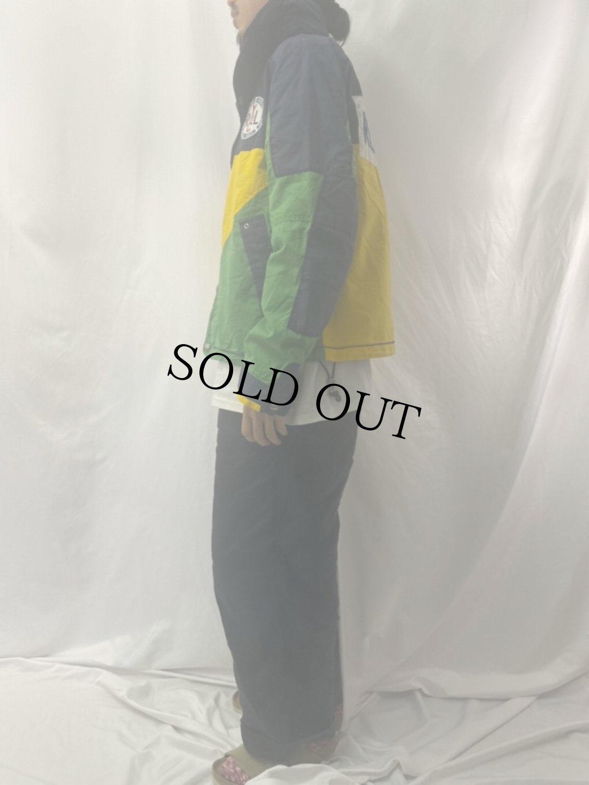 画像4: Ralph Lauren "YACHT CLUB RL-67" コットンナイロン セーリングジャケット L (4)