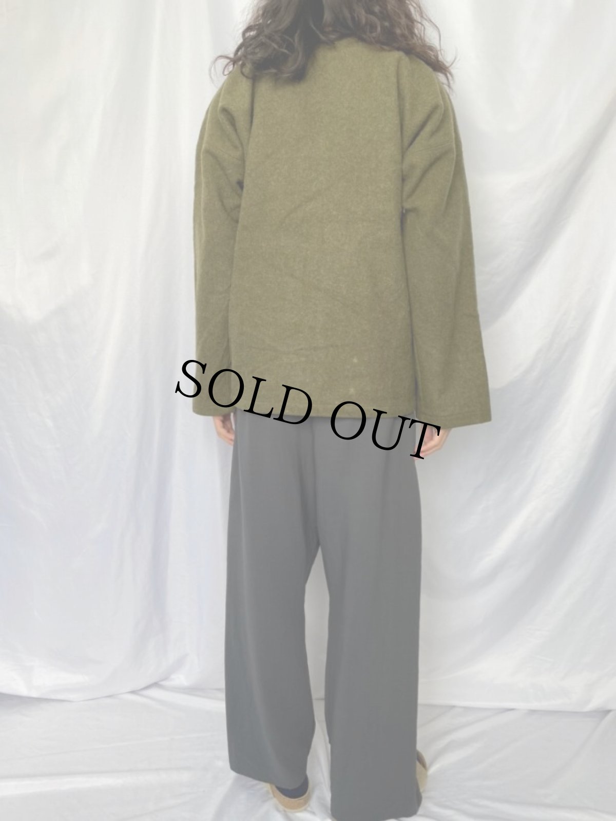 画像4: 60〜70's 4つポケ レースアップ ウールプルオーバージャケット (4)