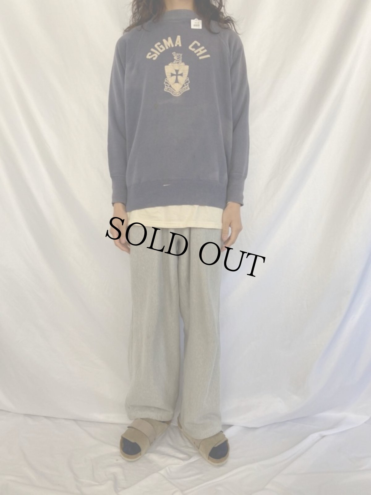 画像2: 60's "SIGMA CHI" プリントスウェット (2)