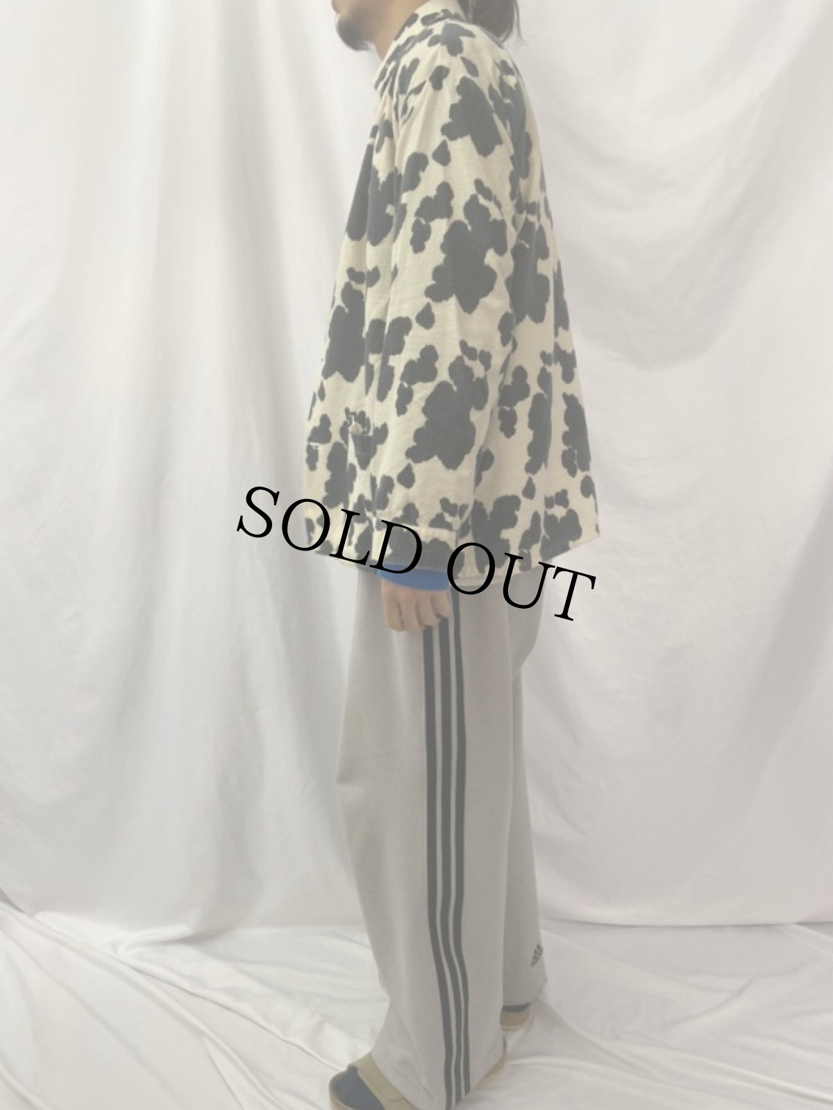 画像3: 80〜90's Nick & Nora USA製 牛柄ネルシャツ L (3)