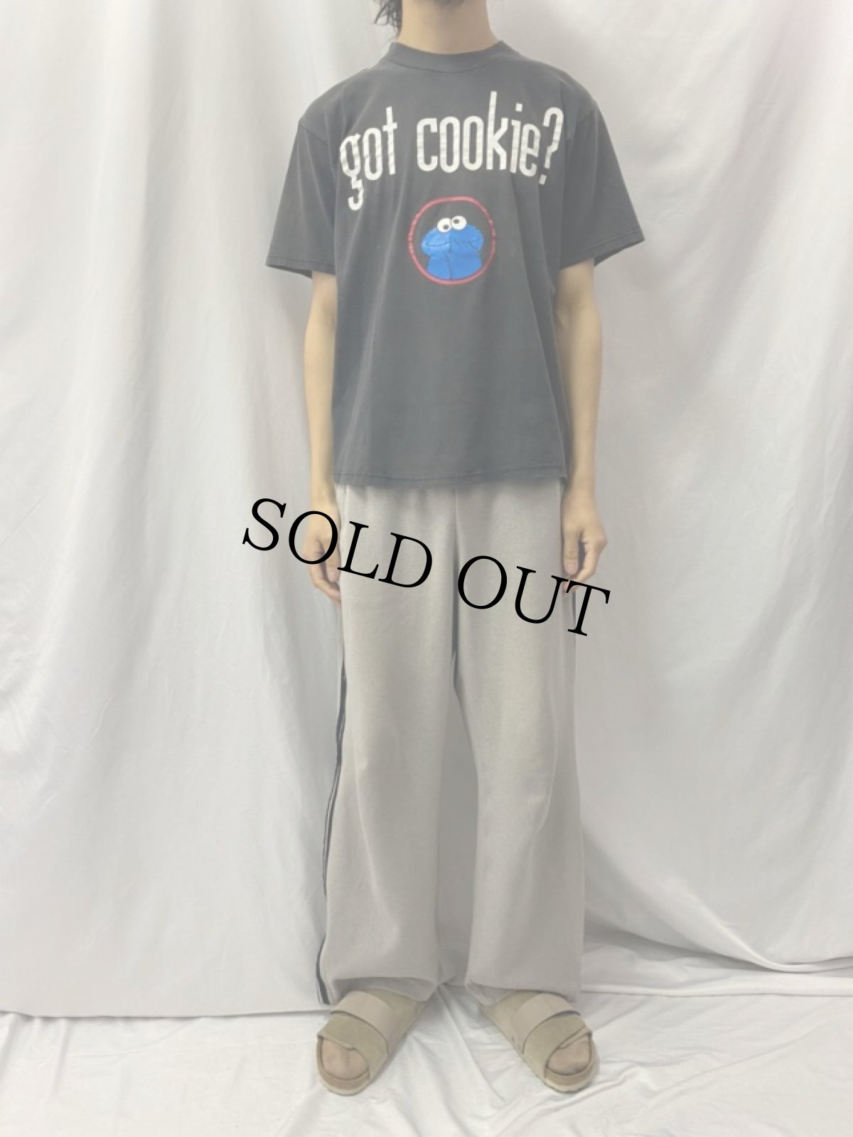 画像2: 90's COOKIE MONSTER USA製 "got cookie?" パロディTシャツ L (2)