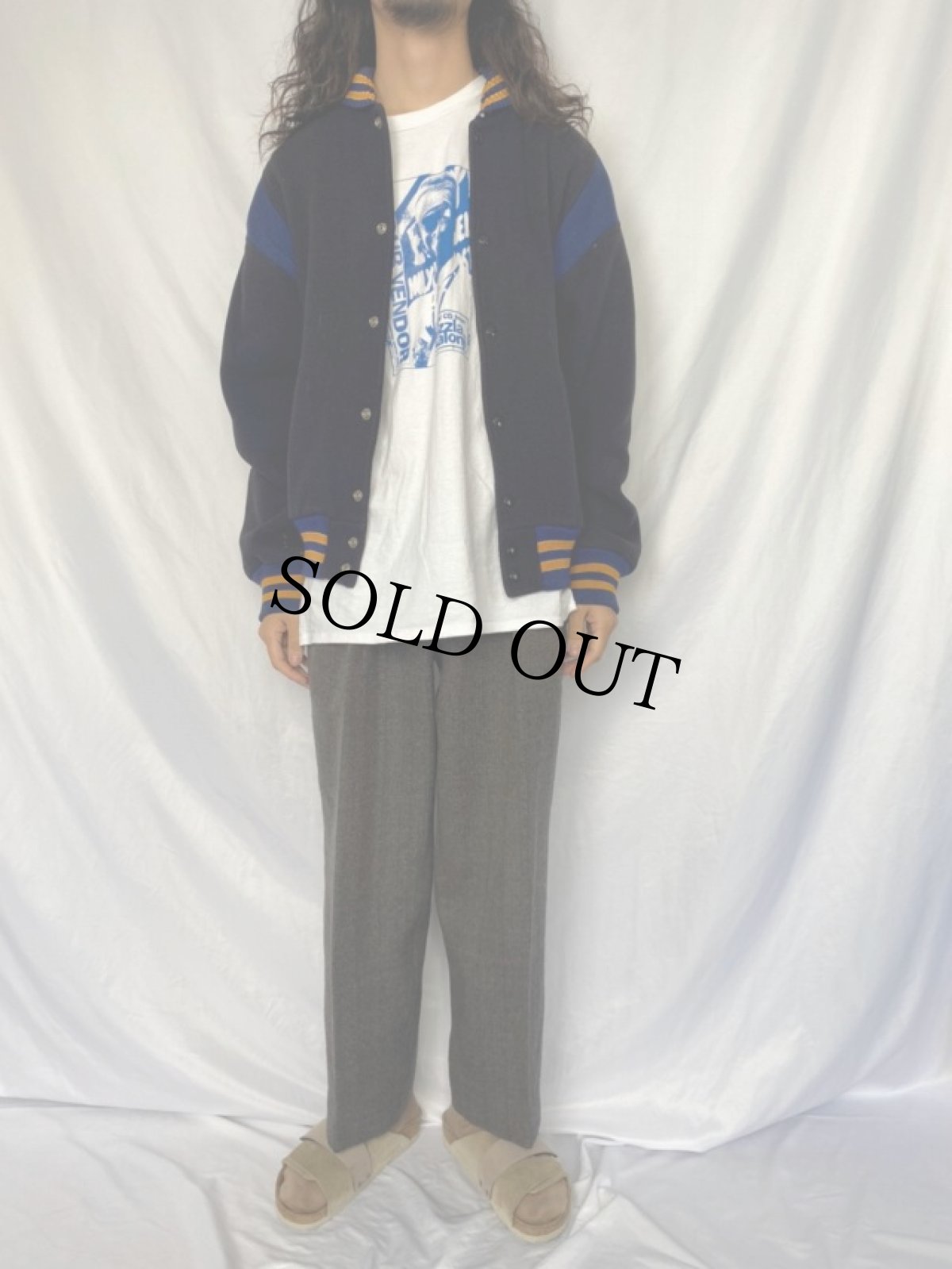 画像2: 50〜60's LASLEY KNITTING ウールスタジャン (2)