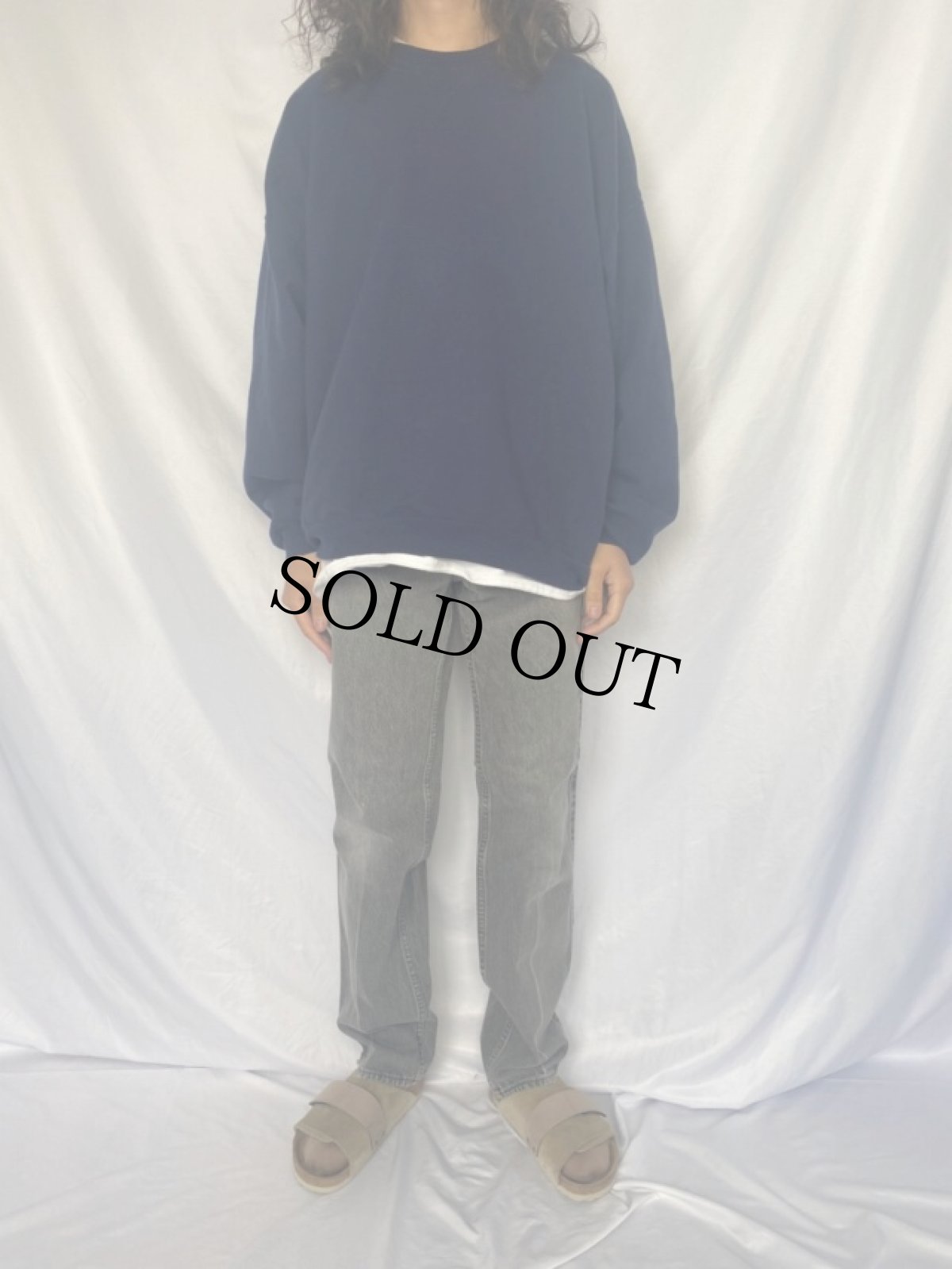 画像2: 90's Levi's 549 TWO HORSE USA製 ”レザータブ" ブラックデニムパンツ W34 (2)